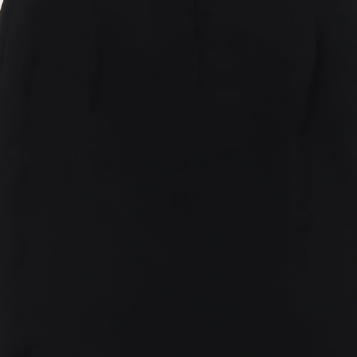 Artigiano Womens Black Polyester A-Line Skirt Size 12 Zip - Layered