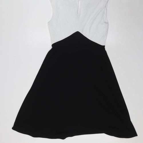 Principles Womens Black Polyester A-Line Size 8 Sweetheart