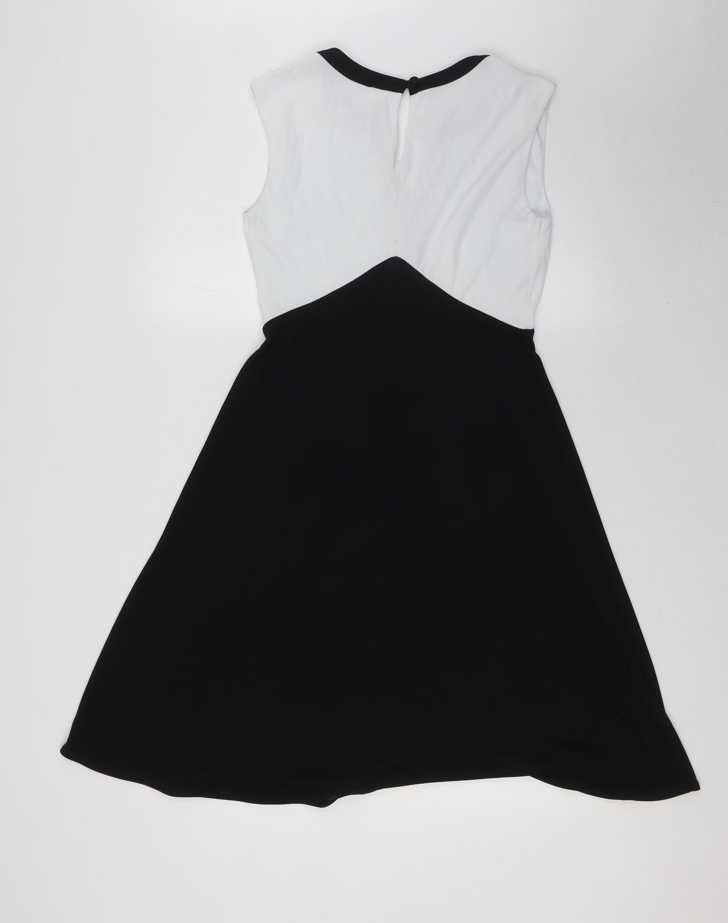 Principles Womens Black Polyester A-Line Size 8 Sweetheart