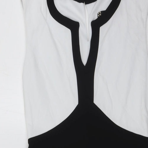 Principles Womens Black Polyester A-Line Size 8 Sweetheart