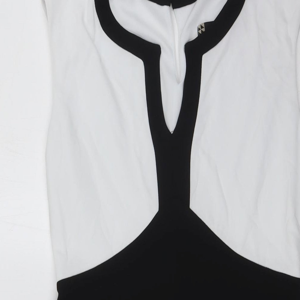 Principles Womens Black Polyester A-Line Size 8 Sweetheart