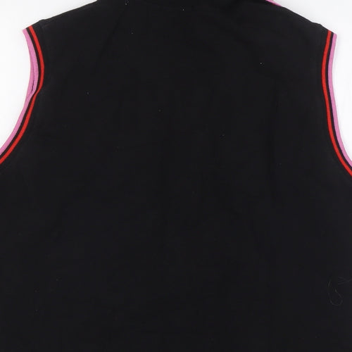 GOLFINO Womens Black Modal Basic Polo Size 18 Collared Button