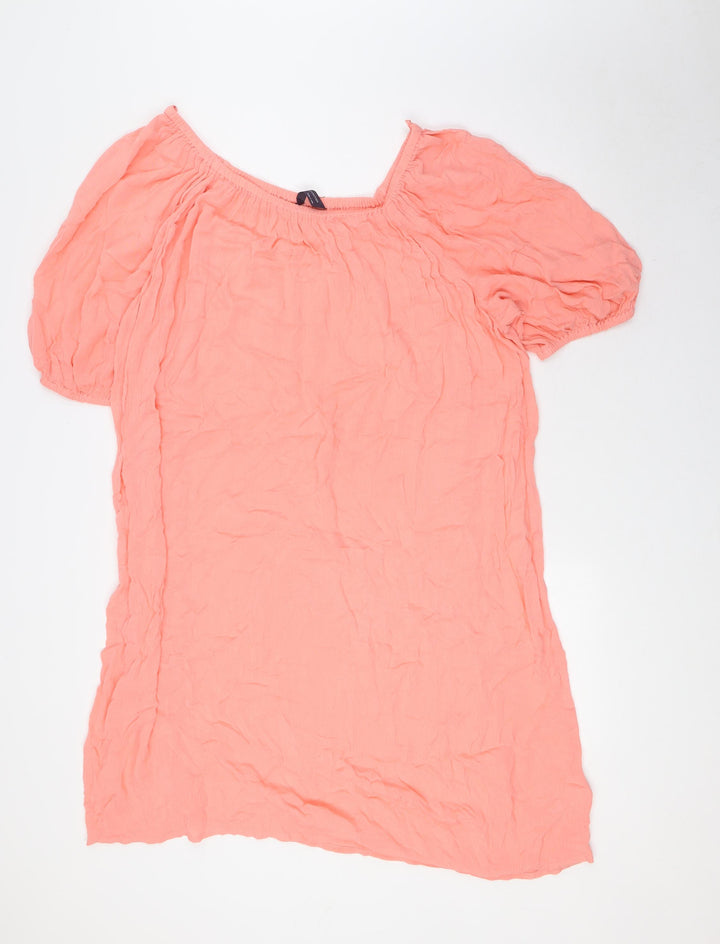 Marks and Spencer Womens Pink Viscose A-Line Size 20 Off the Shoulder - Beach Wear