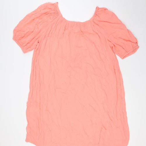 Marks and Spencer Womens Pink Viscose A-Line Size 20 Off the Shoulder - Beach Wear