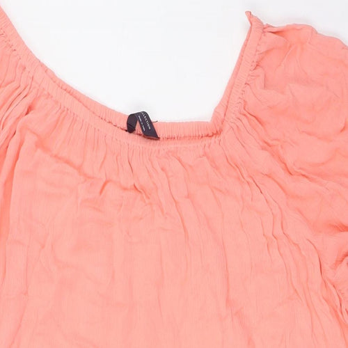 Marks and Spencer Womens Pink Viscose A-Line Size 20 Off the Shoulder - Beach Wear