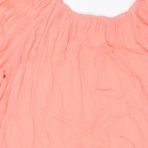 Marks and Spencer Womens Pink Viscose A-Line Size 20 Off the Shoulder - Beach Wear