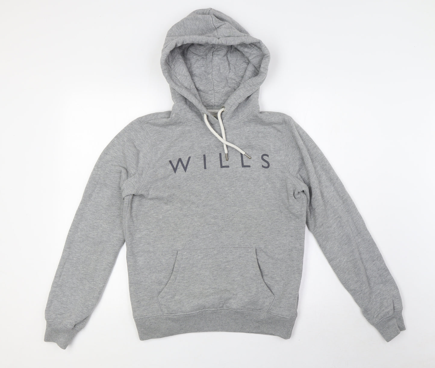 Jack Wills Womens Grey Cotton Pullover Hoodie Size 10