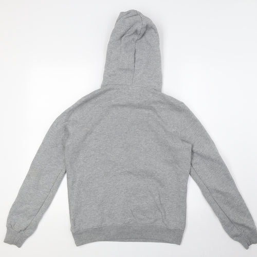 Jack Wills Womens Grey Cotton Pullover Hoodie Size 10