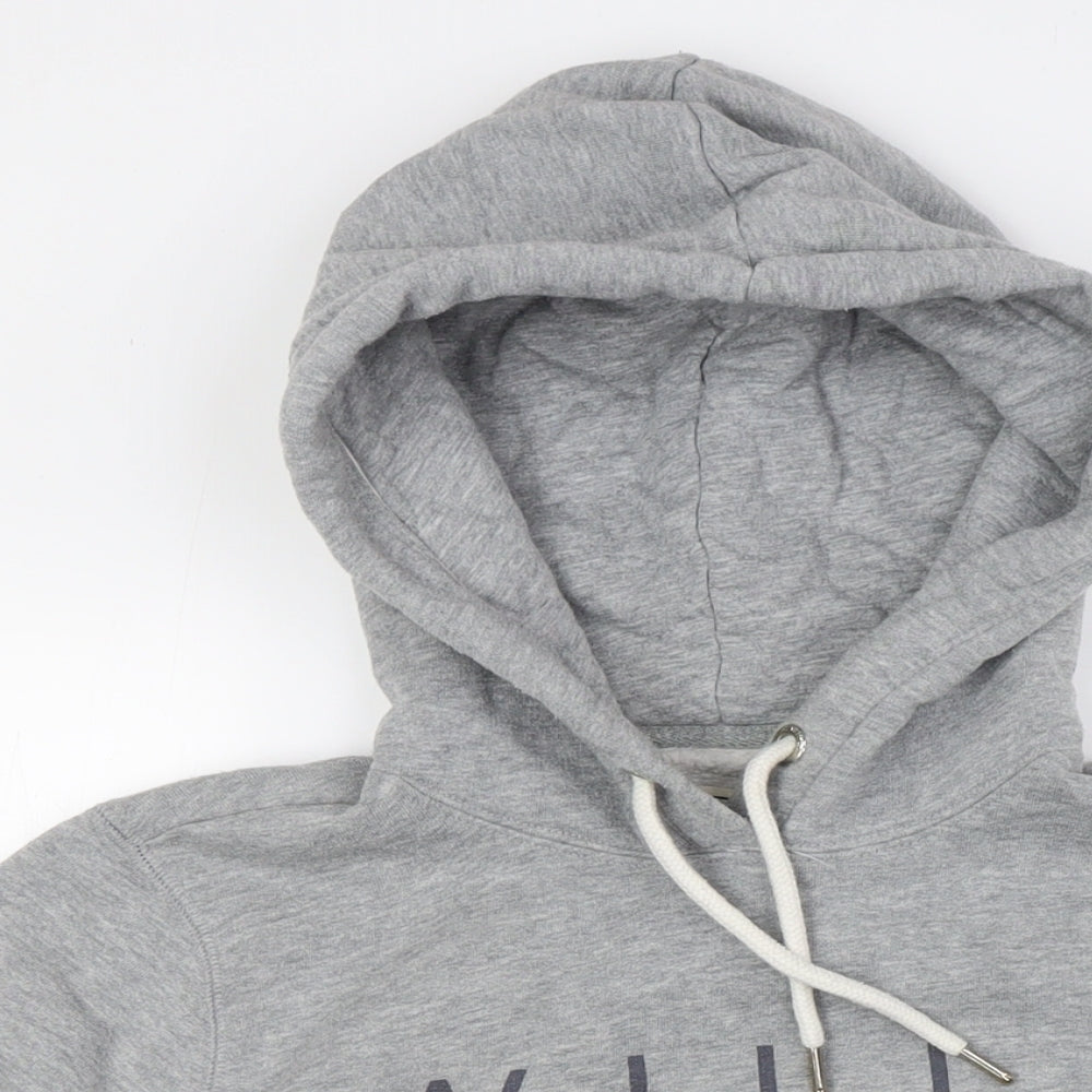 Jack Wills Womens Grey Cotton Pullover Hoodie Size 10