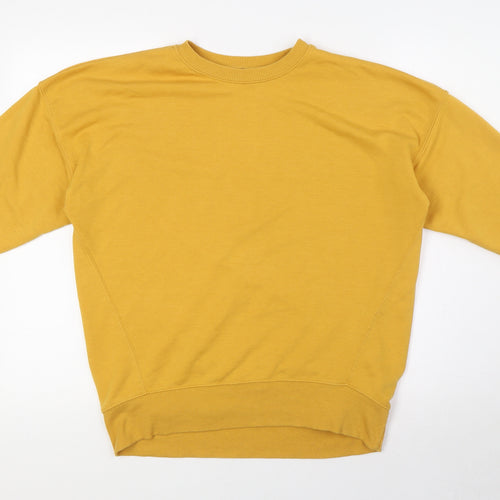 New Look Womens Yellow Polyester Pullover Sweatshirt Size 6