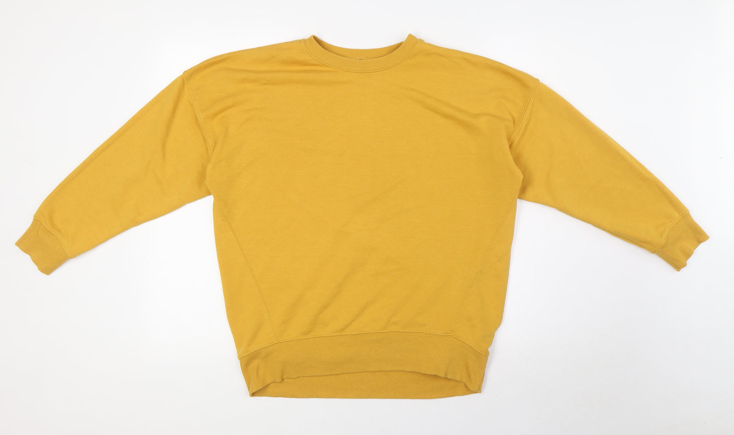 New Look Womens Yellow Polyester Pullover Sweatshirt Size 6