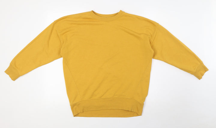 New Look Womens Yellow Polyester Pullover Sweatshirt Size 6