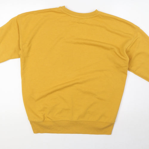 New Look Womens Yellow Polyester Pullover Sweatshirt Size 6
