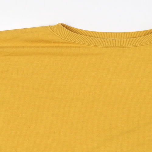 New Look Womens Yellow Polyester Pullover Sweatshirt Size 6