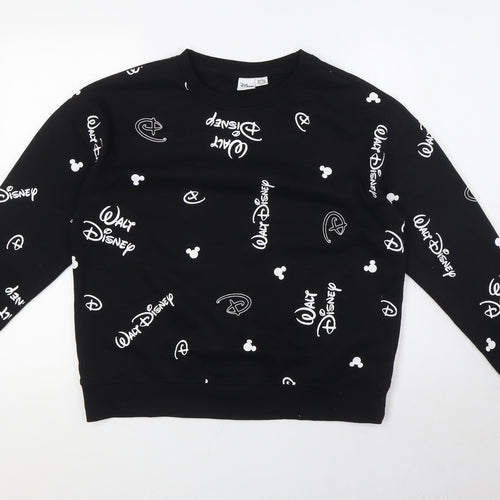 Disney Womens Black Polyester Pullover Sweatshirt Size S