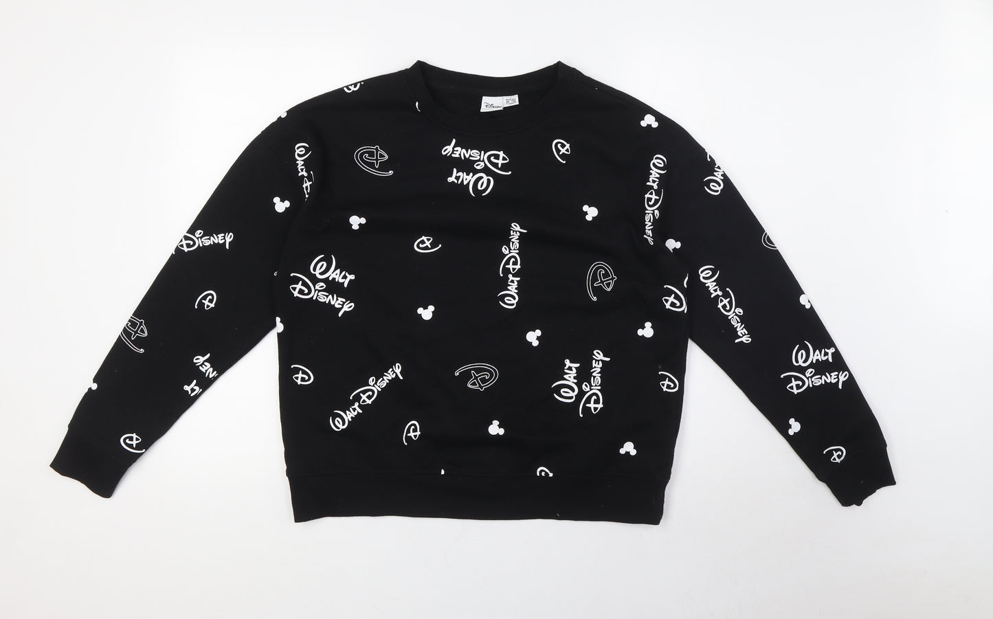 Disney Womens Black Polyester Pullover Sweatshirt Size S