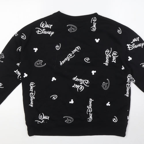 Disney Womens Black Polyester Pullover Sweatshirt Size S