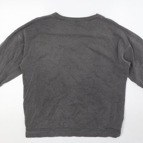 PRETTYLITTLETHING Womens Grey Cotton Pullover Sweatshirt Size XS