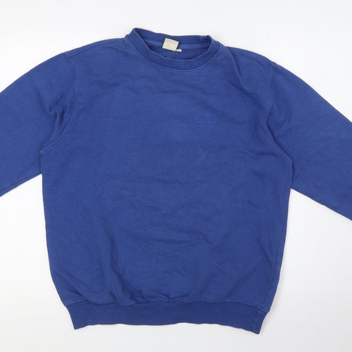 Cotton Traders Womens Blue Cotton Pullover Sweatshirt Size S