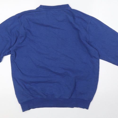 Cotton Traders Womens Blue Cotton Pullover Sweatshirt Size S