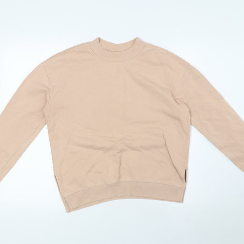 Divided Womens Pink Cotton Pullover Sweatshirt Size S