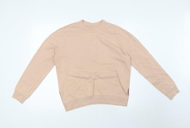 Divided Womens Pink Cotton Pullover Sweatshirt Size S