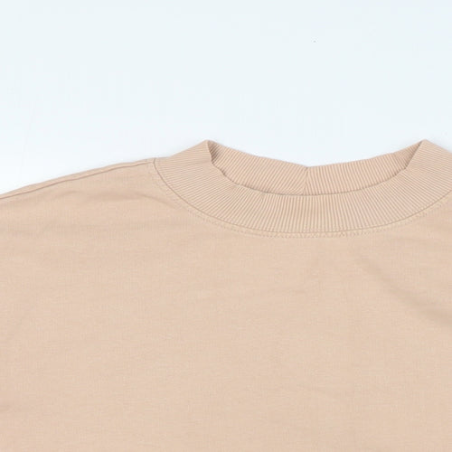 Divided Womens Pink Cotton Pullover Sweatshirt Size S