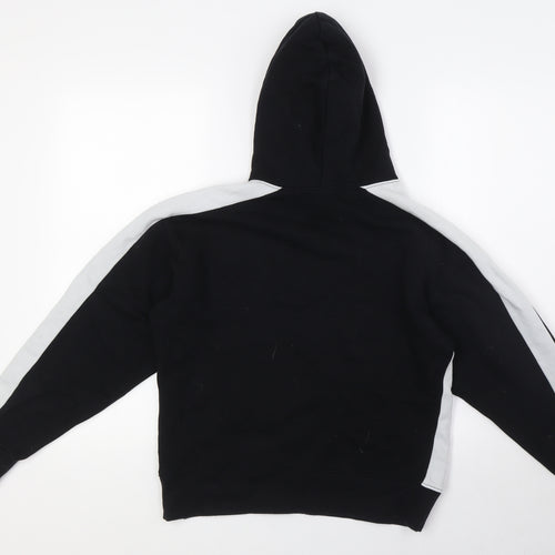Toffs Womens Black Cotton Pullover Hoodie Size S - Retro