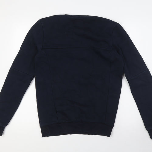 NEXT Mens Blue Cotton Pullover Sweatshirt Size XS - Sleeve Pocket
