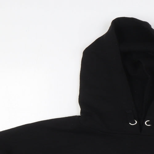 915 Generation Girls Black Polyester Pullover Hoodie Size 12-13 Years - Cropped 1996 NYC