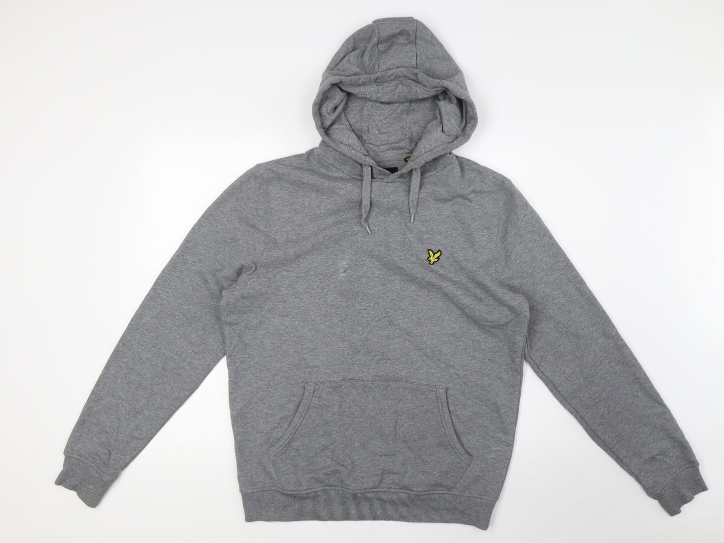 Lyle & Scott Mens Grey Cotton Pullover Hoodie Size M
