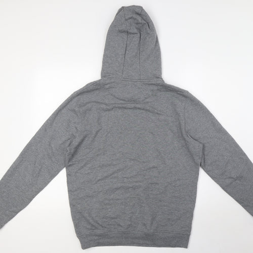 Lyle & Scott Mens Grey Cotton Pullover Hoodie Size M