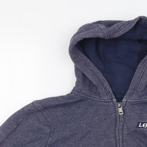 Levi's Boys Blue Cotton Full Zip Hoodie Size 9-10 Years Zip