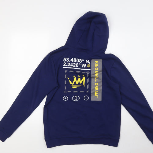Kings Will Dream Boys Blue Polyester Pullover Hoodie Size XL