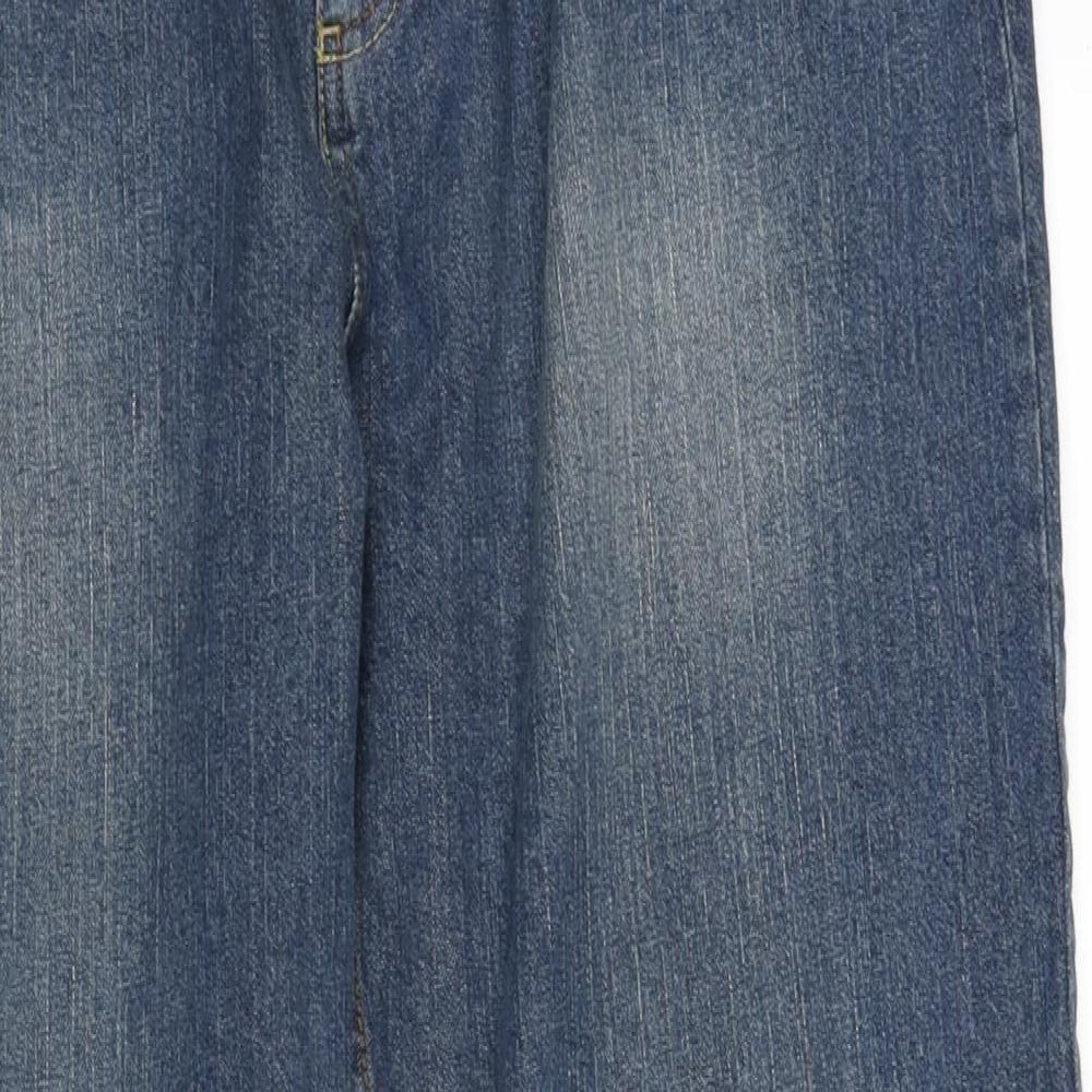 George Womens Blue Cotton Blend Straight Jeans Size 40 in L31 in Regular