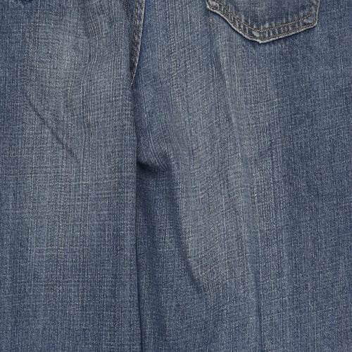 Debenhams Womens Blue Cotton Straight Jeans Size 36 in L32 in Regular Button