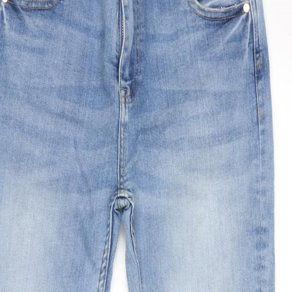 Mini Ivy Girls Blue Cotton Skinny Jeans Size 13-14 Years L27 in Regular Zip