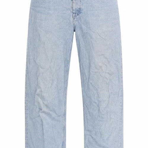 ASOS Mens Blue Cotton Straight Jeans Size 32 in L34 in Regular Button