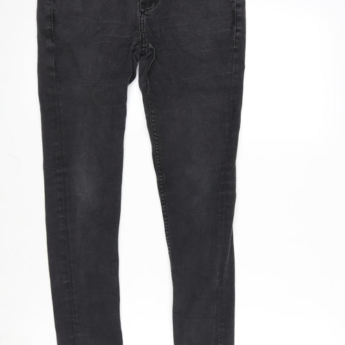 Topman Mens Grey Cotton Blend Straight Jeans Size 32 in L32 in Regular Zip - Skinny fit