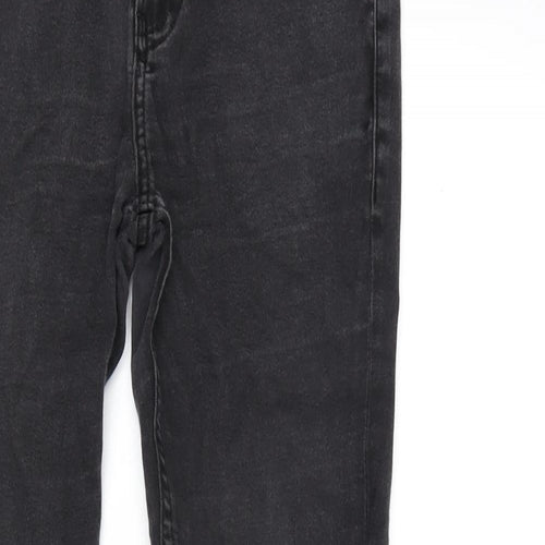 Topman Mens Grey Cotton Blend Straight Jeans Size 32 in L32 in Regular Zip - Skinny fit