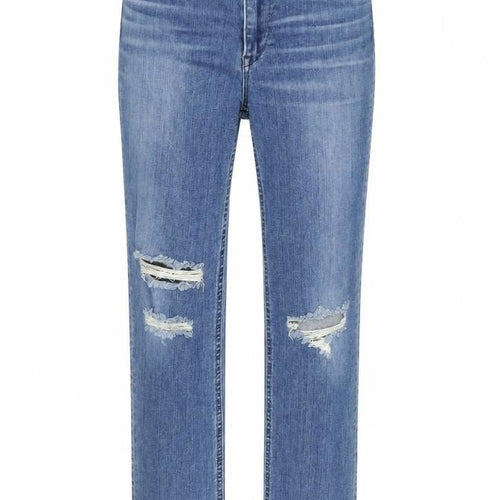 NYC Womens Blue Cotton Blend Straight Jeans Size 26 L27 in Regular Zip