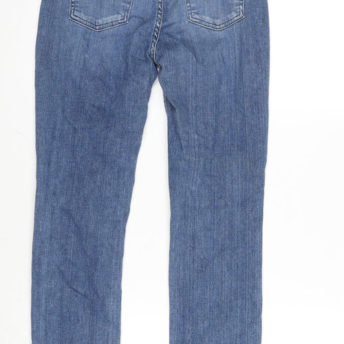 NYC Womens Blue Cotton Blend Straight Jeans Size 26 L27 in Regular Zip