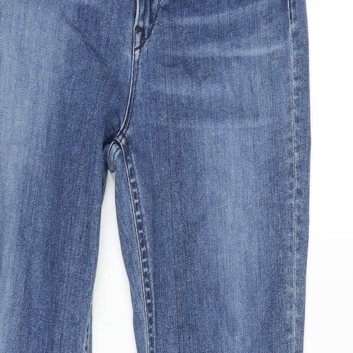 NYC Womens Blue Cotton Blend Straight Jeans Size 26 L27 in Regular Zip