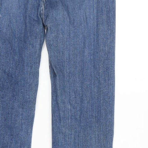 NYC Womens Blue Cotton Blend Straight Jeans Size 26 L27 in Regular Zip