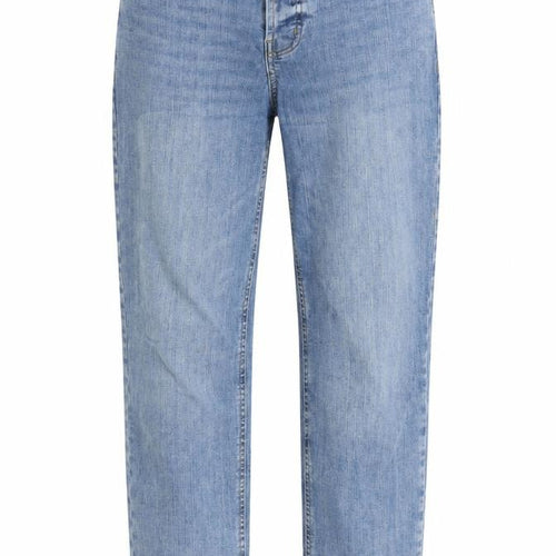 Denim & Co. Womens Blue Cotton Blend Straight Jeans Size 30 in L30 in Regular Button