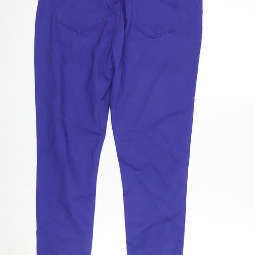 TU Womens Purple Cotton Blend Jegging Jeans Size 14 L27.5 in Regular