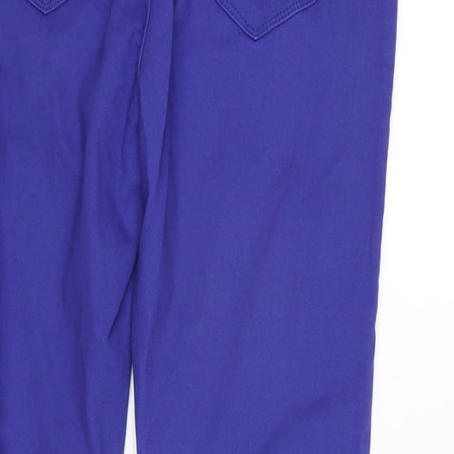 TU Womens Purple Cotton Blend Jegging Jeans Size 14 L27.5 in Regular