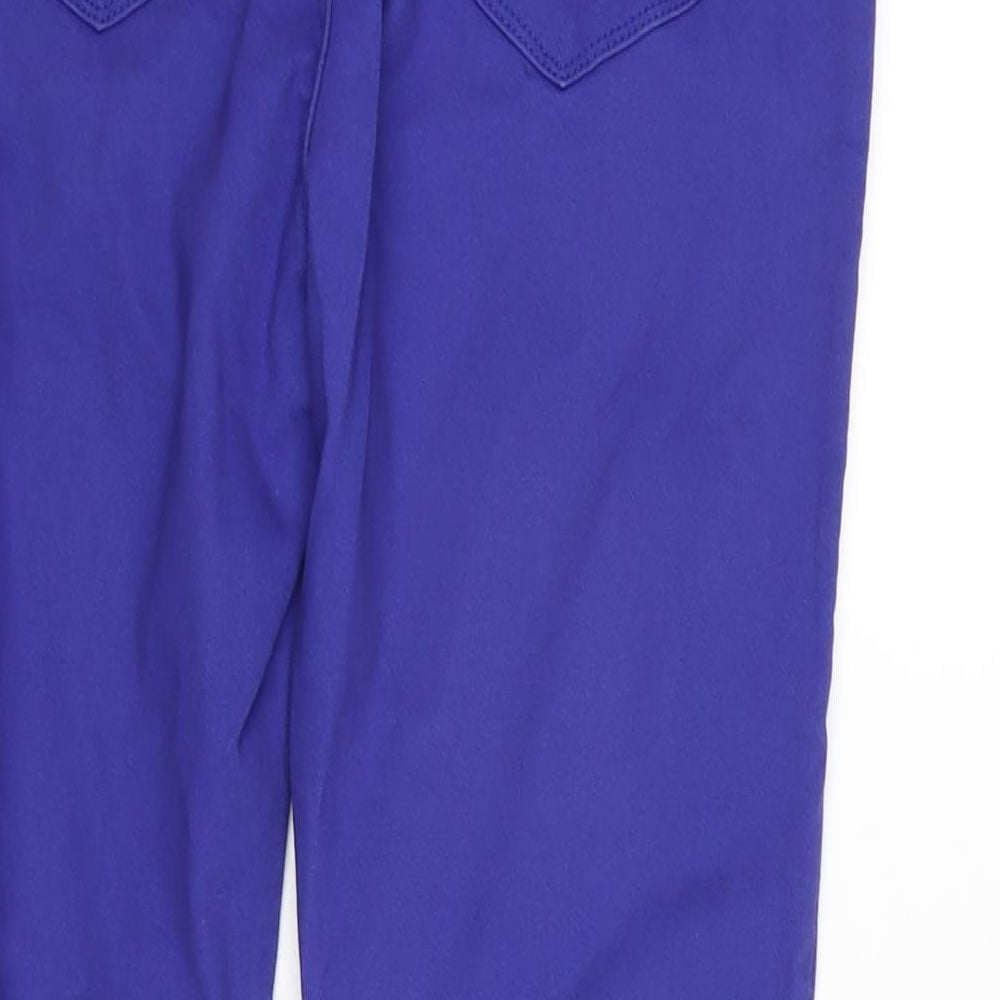 TU Womens Purple Cotton Blend Jegging Jeans Size 14 L27.5 in Regular