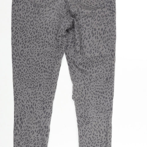 George Womens Grey Camouflage Cotton Blend Jegging Jeans Size 8 L28 in Regular
