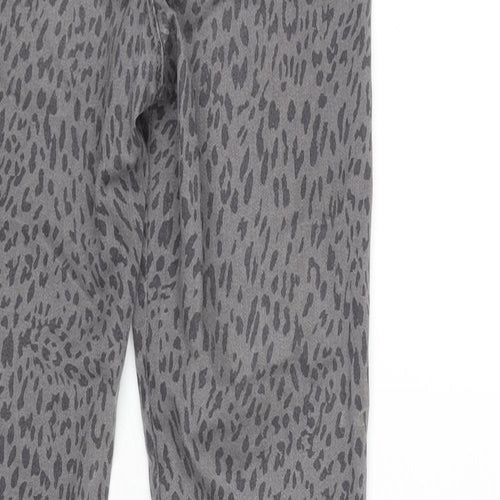 George Womens Grey Camouflage Cotton Blend Jegging Jeans Size 8 L28 in Regular